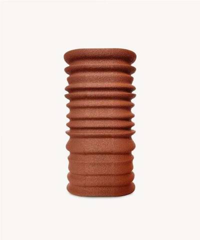 Tun tall vase in textured burnt ochre